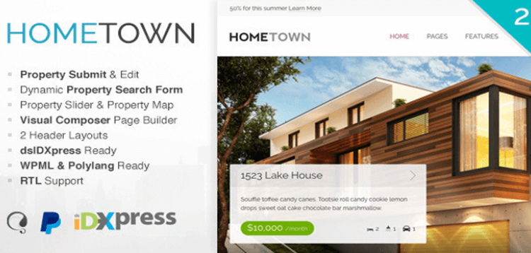 Item cover for download Hometown - Real Estate WordPress Theme 