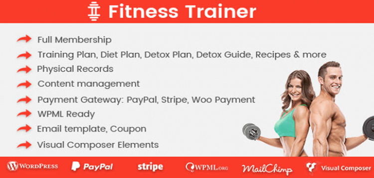Item cover for download Fitness Trainer- Training Membership Plugin