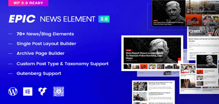 Item cover for download Epic News Elements - News Magazine Blog Element & Blog Add Ons for Elementor & WPBakery Page Builder