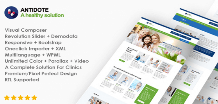 Item cover for download Antidote - Health & Medical Wordpress Theme