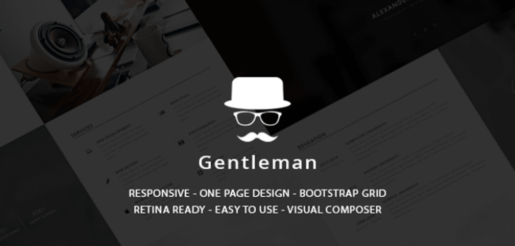 Item cover for download Gentleman - CV & Resume vCard WordPress Theme