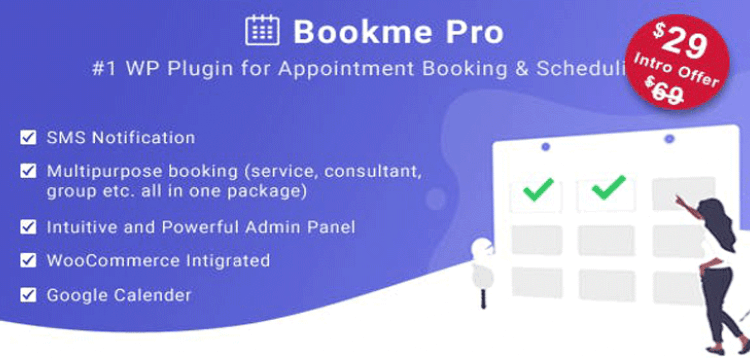 Item cover for download Bookme Pro - WordPress Appointment Booking and Scheduling Software