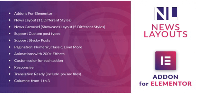 Item cover for download News Layouts for Elementor WordPress Plugin