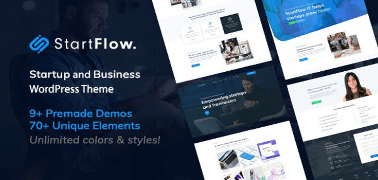 Item cover for download Start Flow - Startup and Creative Multipurpose WordPress Theme