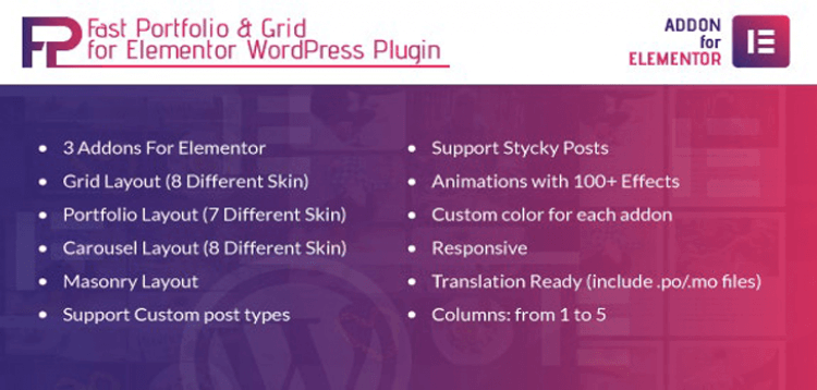 Item cover for download Fast Portfolio & Grid for Elementor WordPress Plugin