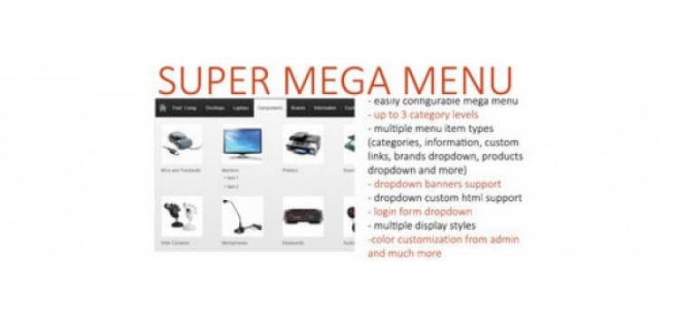 Item cover for download Super Mega Menu OpenCart