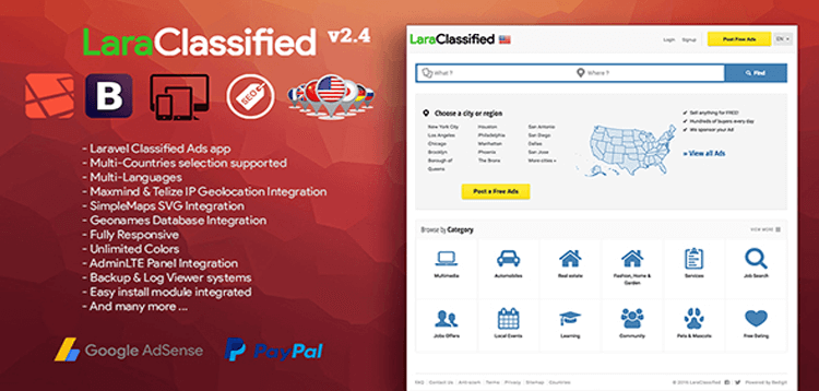 Item cover for download LaraClassified - Geo Classified Ads CMS