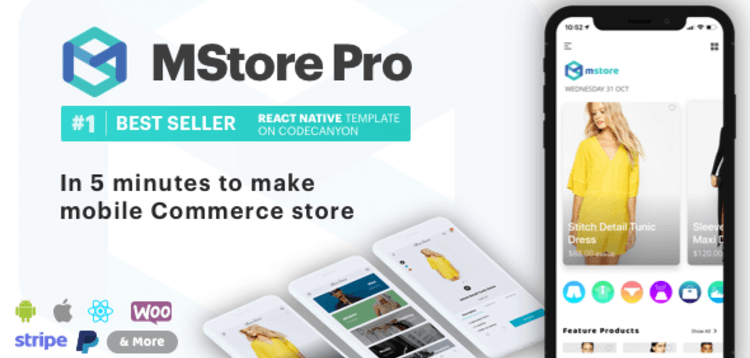 Item cover for download MStore Pro - Complete React Native Template For E-Commerce