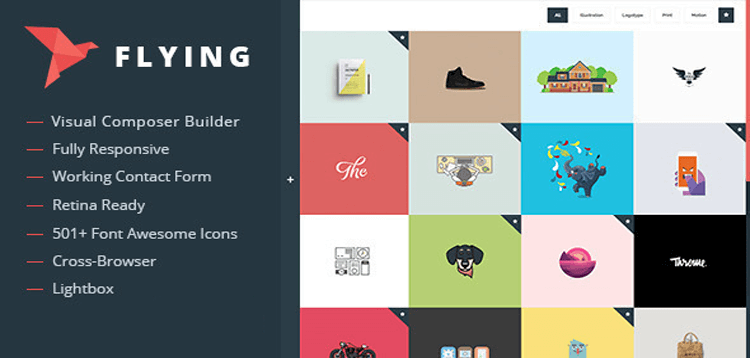 Item cover for download Flying - Interactive Portfolio WordPress Theme