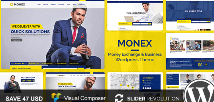 Item cover for download MONEX – MONEY EXCHANGE & FINANCE BUSINESS WORDPRESS THEME