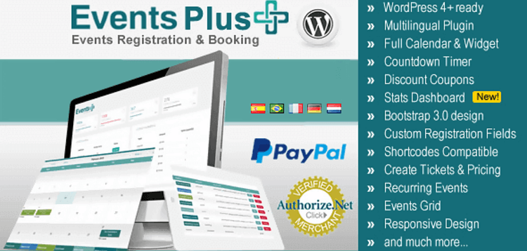 Item cover for download EVENTS PLUS – WORDPRESS EVENTS CALENDAR REGISTRATION & BOOKING