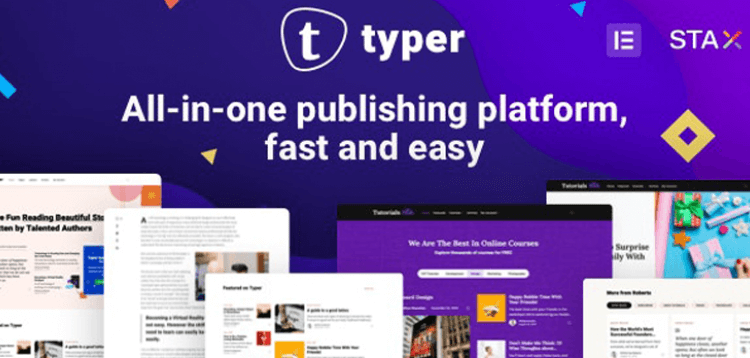 Item cover for download Typer - Amazing Blog and Multi Author Publishing Theme