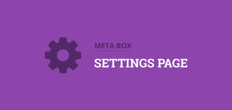 Item cover for download METABOX - SETTINGS PAGE