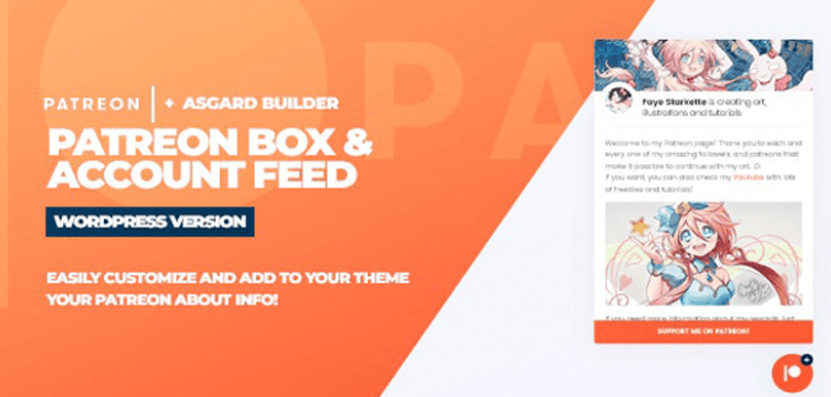 Item cover for download Patreon Box and About Feed WordPress Plugin