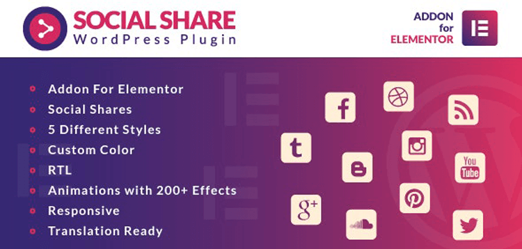 Item cover for download Social Share for Elementor WordPress Plugin