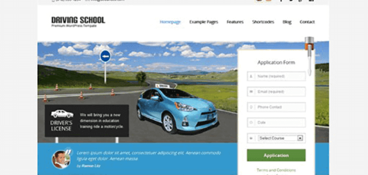 Item cover for download DRIVING SCHOOL – THEME FOR SMALL BUSINESS
