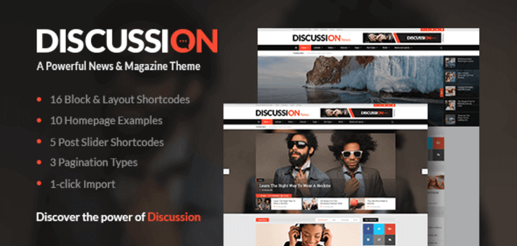 Item cover for download DISCUSSION – A POWERFUL NEWS & MAGAZINE THEME