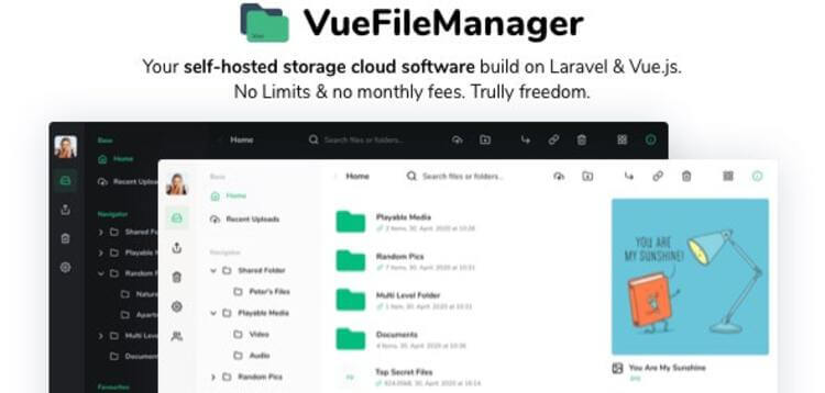 Item cover for download Vue File Manager with Laravel - Your Private Cloud