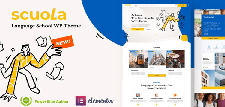 Item cover for download Scuola - Language School WordPress Elementor