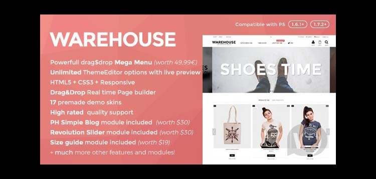Item cover for download Warehouse - responsive template for PrestaShop 1.6 & 1.7