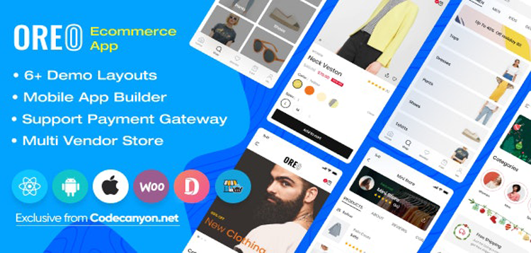 Item cover for download Oreo Fashion - Full React Native App for Woocommerce