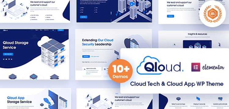 Item cover for download Qloud - Cloud Computing, Apps & Server WordPress Theme