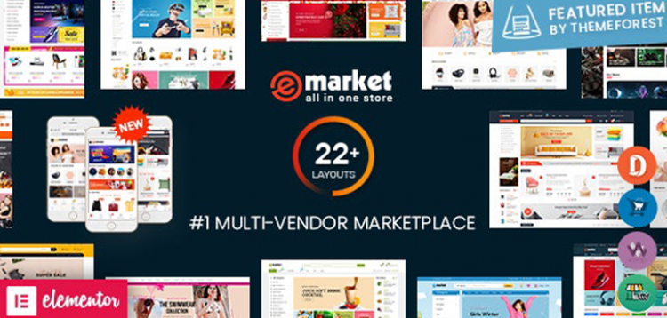 Item cover for download eMarket - Multi Vendor MarketPlace Elementor WordPress Theme