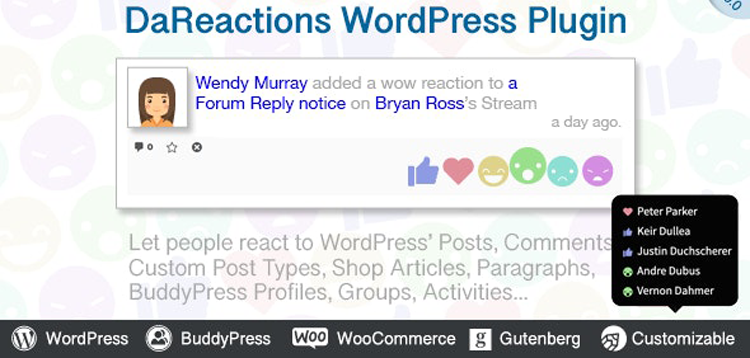 Item cover for download Reactions WordPress Plugin