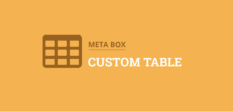 Item cover for download Meta Box Custom Table
