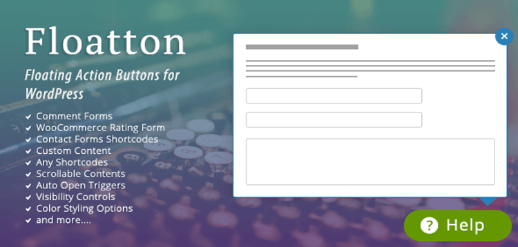 Item cover for download Floatton | WordPress Floating Action Button with Pop-up Contents for Forms or any Custom Contents