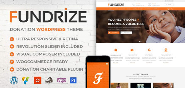 Item cover for download Fundrize | Responsive Donation & Charity WordPress Theme