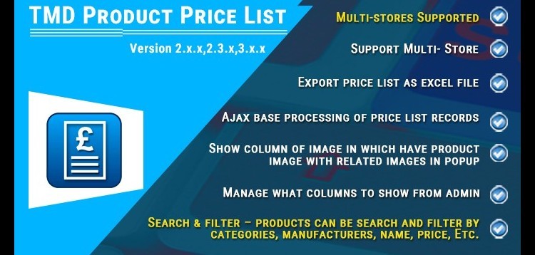 Item cover for download Product Price List for Opencart