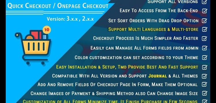 Item cover for download Quick Checkout / Onepage Checkout for Opencart