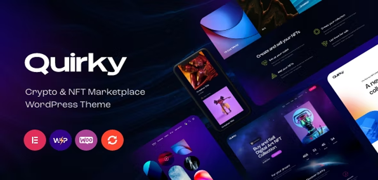 Item cover for download Quirky - NFT, Token & Blockchain WCFM Marketplace WordPress Theme