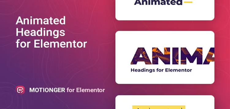 Item cover for download Motionger – Animated Heading for Elementor