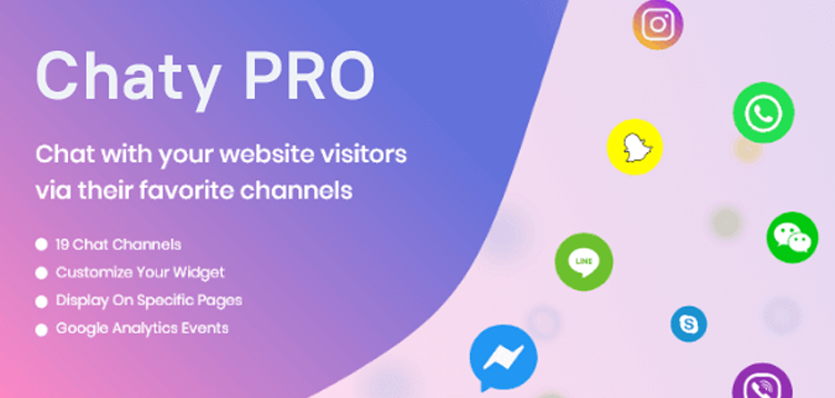 Item cover for download Chaty Pro Chat With Your Website Visitors Via Their Favorite Channels