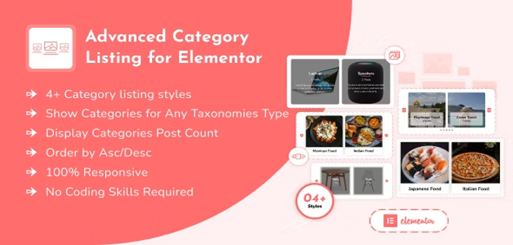 Item cover for download Advanced Category Listing for Elementor
