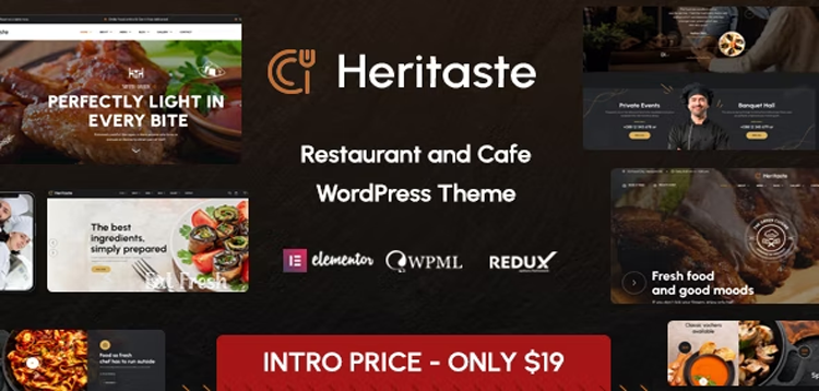 Item cover for download Heritaste - Restaurant WordPress Theme