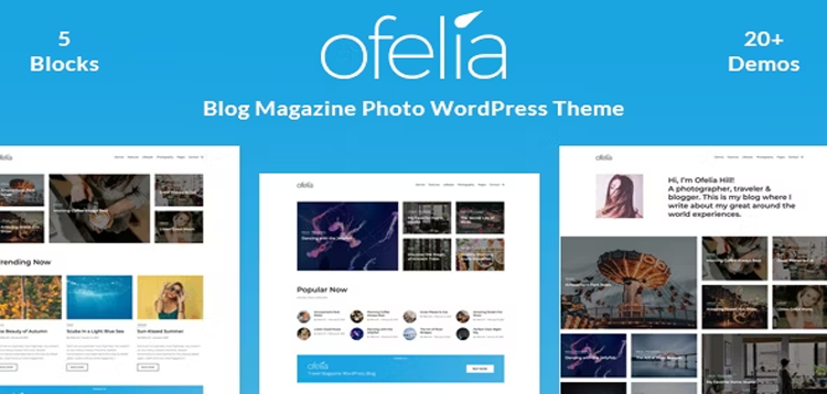 Item cover for download Ofelia - Travel Personal WordPress Blog Theme