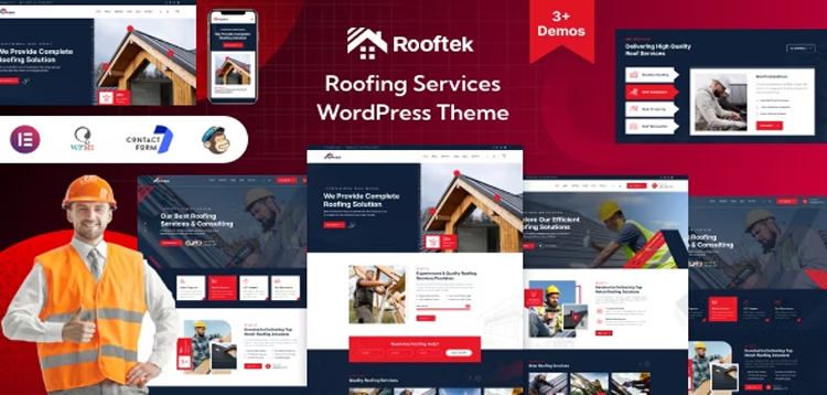 Item cover for download Rooftek - Roofing Services WordPress Theme