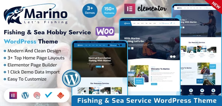 Item cover for download Marino - Fishing & Sea Hobby WordPress Theme