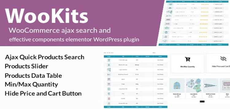 Item cover for download Wookits - WooCommerce ajax search and effective components elementor WordPress plugin