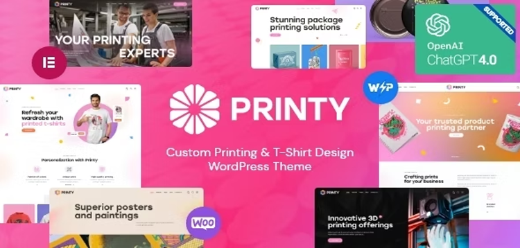 Item cover for download Printy — Custom Printing & T-Shirt Design WordPress Theme
