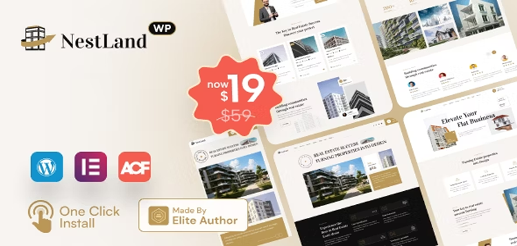 Item cover for download NestLand - Real Estate WordPress Theme