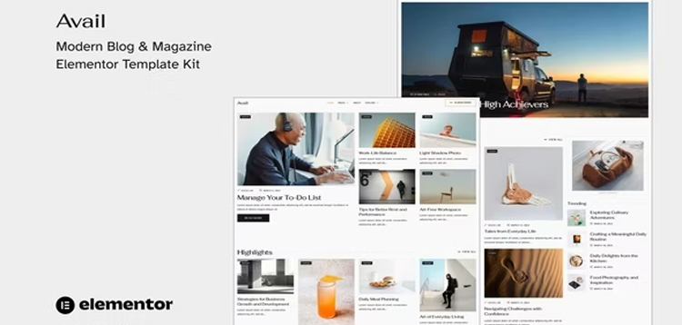 Item cover for download Avail - Modern Blog & Magazine Elementor Template Kit