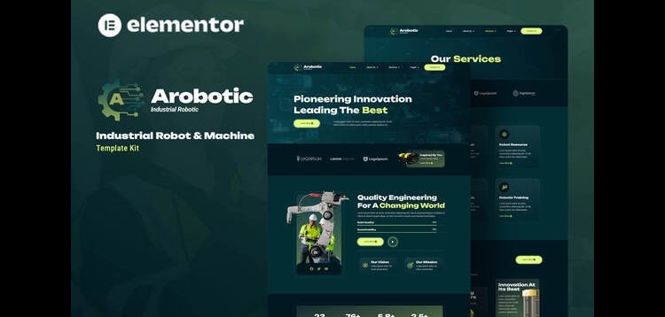Item cover for download Arobotic - Industrial Robot & Machine Elementor Template Kit