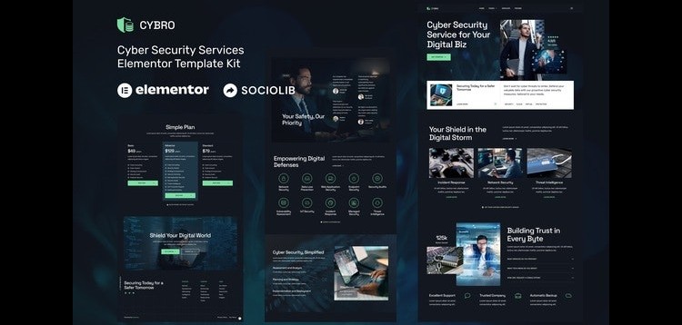 Item cover for download Cybro - Cyber Security Services Elementor Template Kit
