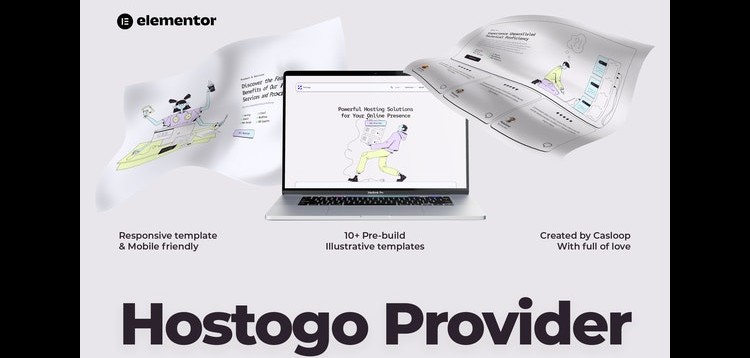 Item cover for download Hostogo- Hosting Provider Elementor Template Kit