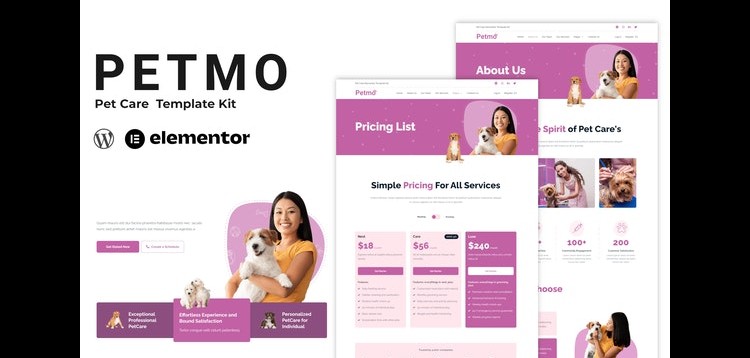 Item cover for download Petmo- Pet Care Elementor Template Kit