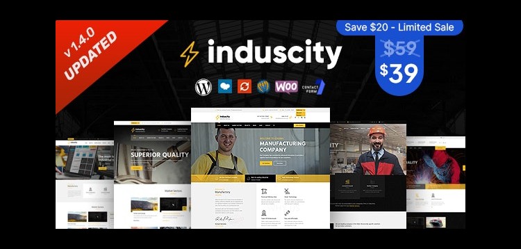 Item cover for download Induscity - Factory and Manufacturing WordPress Theme